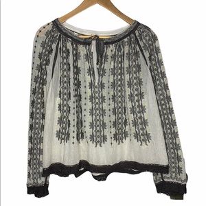 Free people Embroidered Top